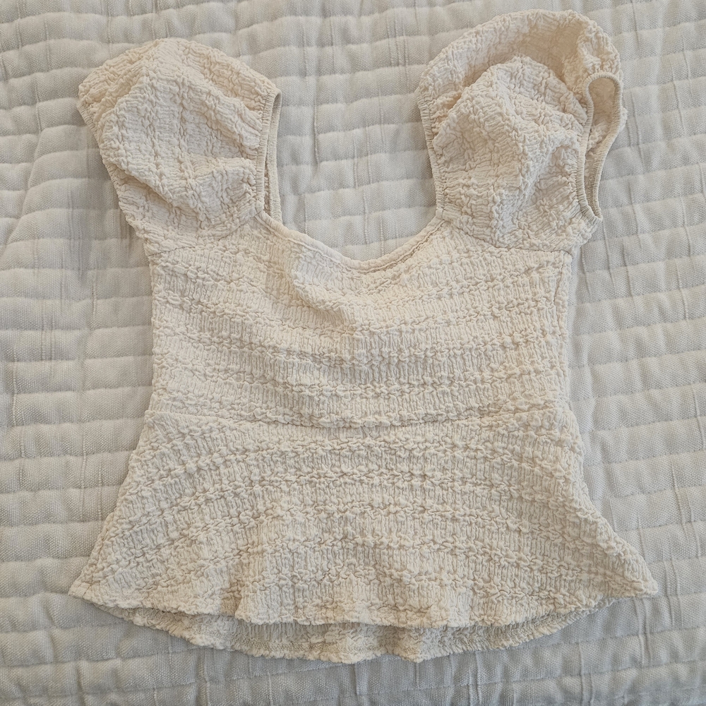 See You Monday Cream Puff Sleeve Blouse - Picture 4 of 4